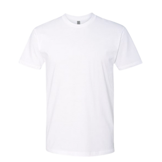 Short Sleeve Cotton Crew Neck Blank Tee - White